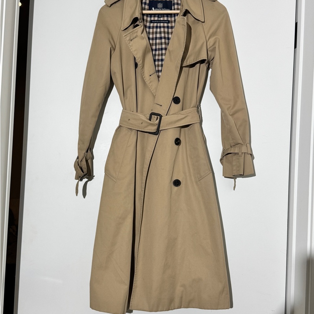 Aquascutum London Tan Trench Coat